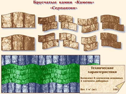 Брусчатые камни "Камень": "Серпантин"