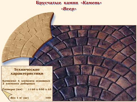 Брусчатые камни "Камень": "Веер"